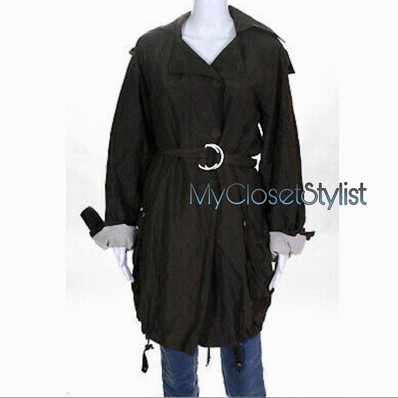 STELLA MCCARTNEY Trench Coat Jacket S rain H&M 4 6 - Picture 2 of 2